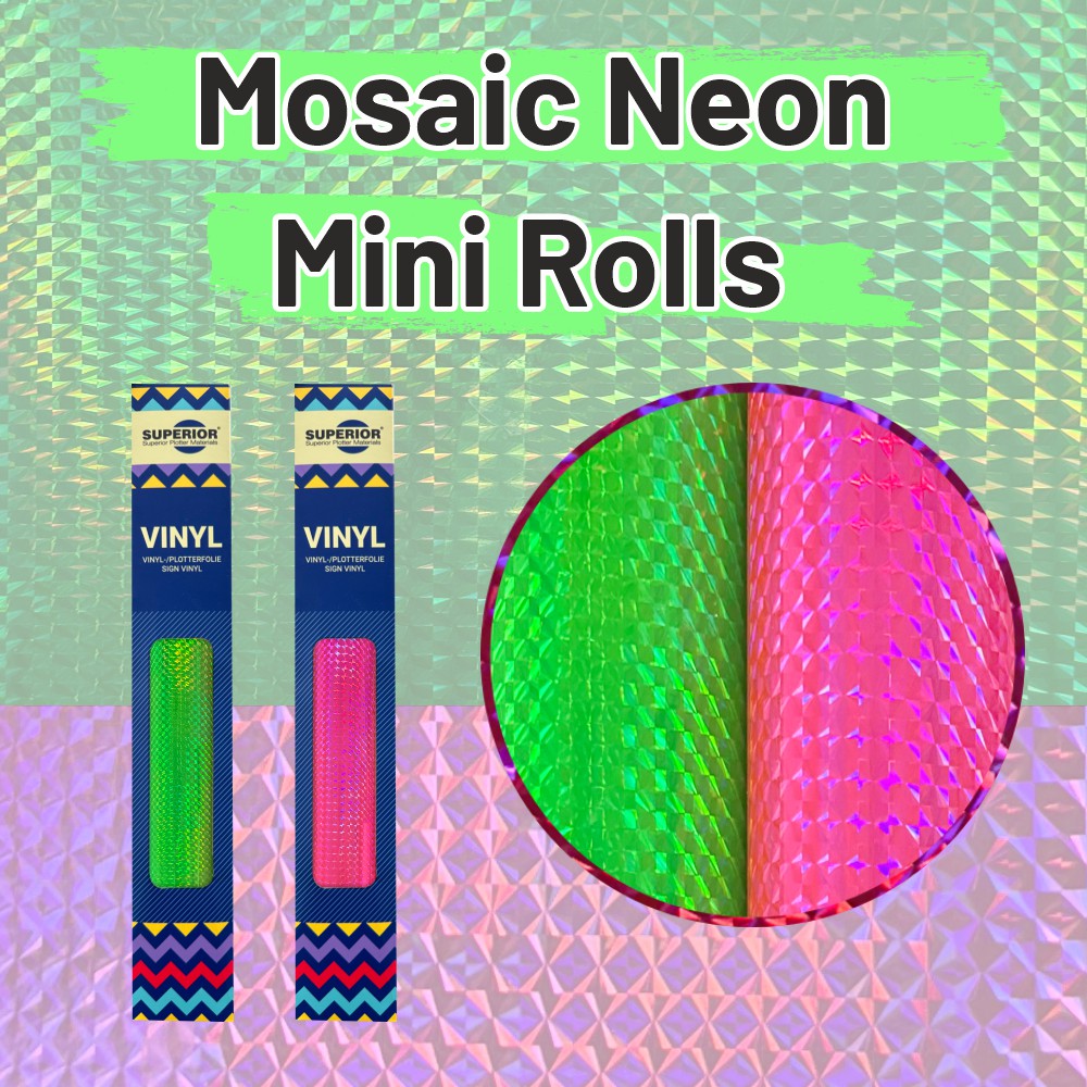 SUPERIOR 9700 Mosaic Neon Vinyl mini Rolls