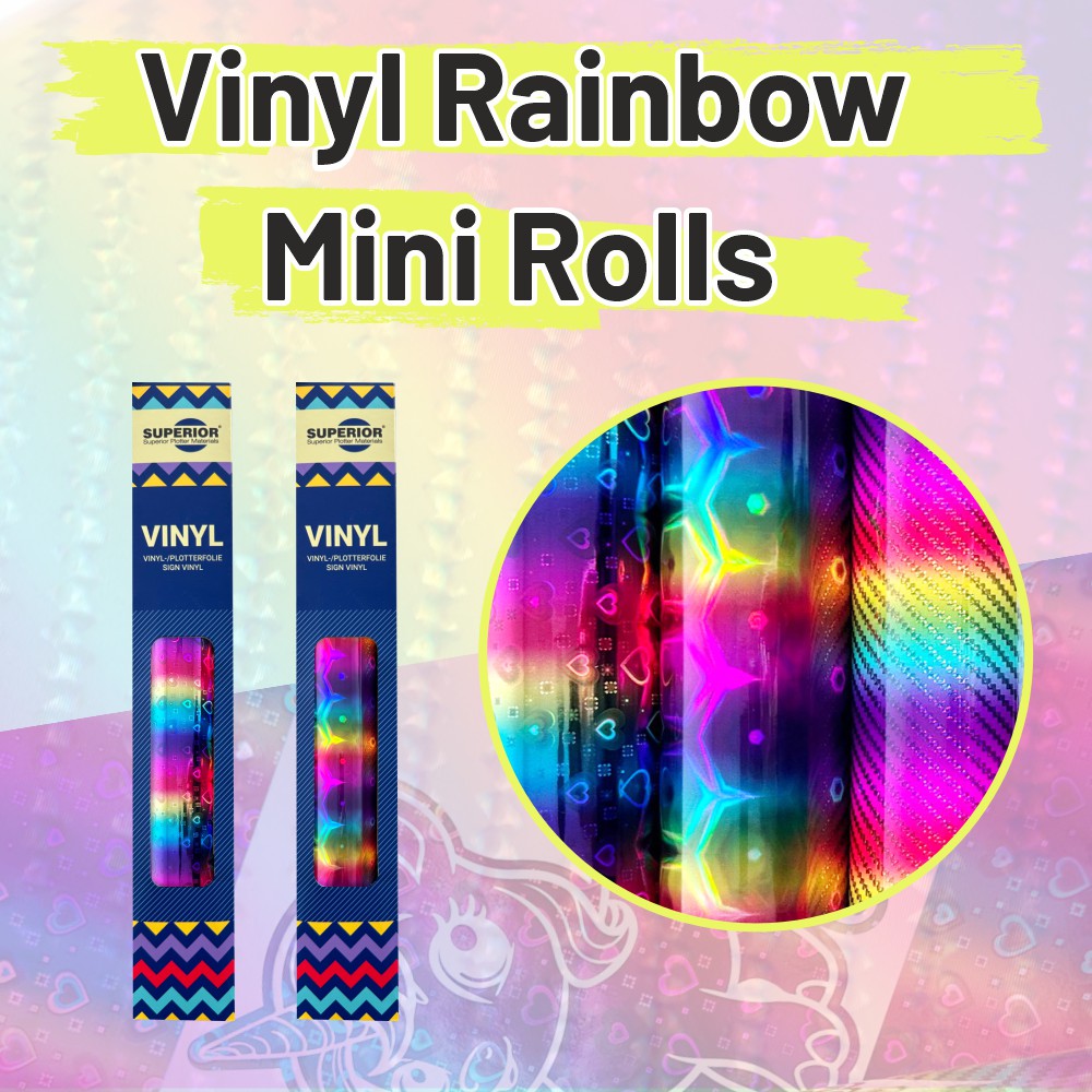 SUPERIOR 9400 Rainbow Sign Vinyl Mini Rolls