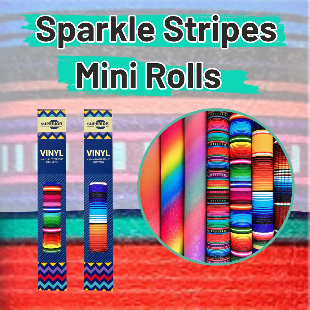 SUPERIOR 9800 Sparkle Stripes Vinyl Mini Rolls